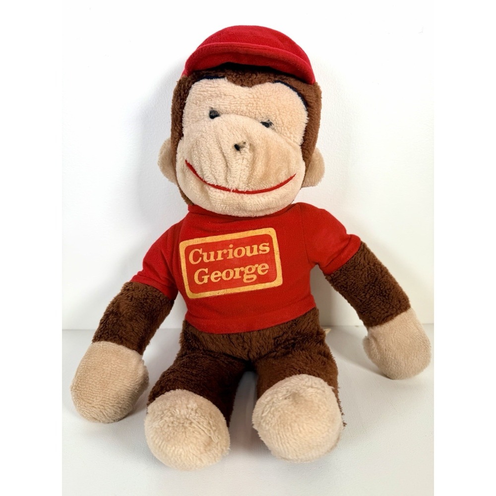 Vintage Curious George Knickerbocker 1970's Plush Doll Stuffed Animal Toy 18"